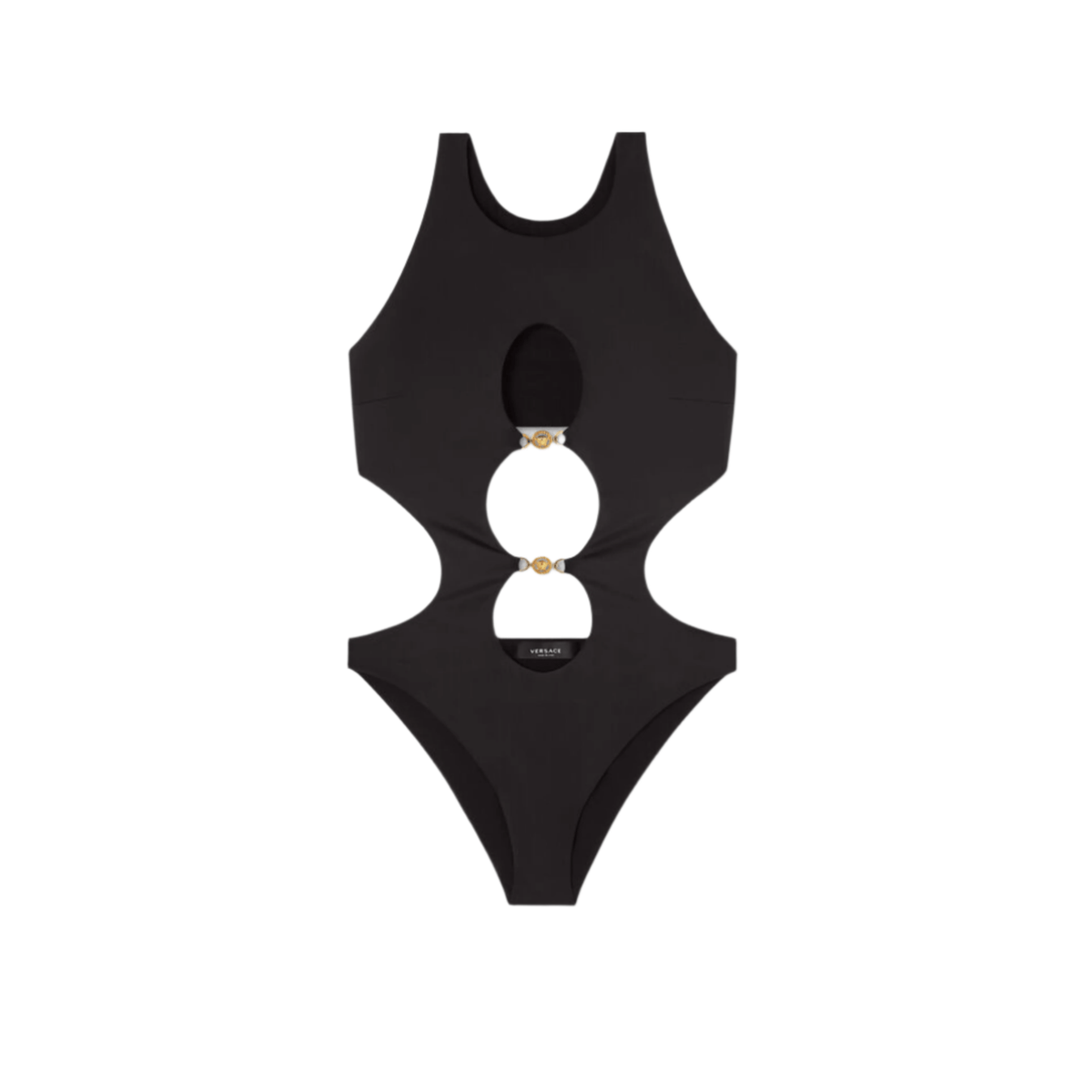 Versace - Black Cut-Out Detail Swimsuit
