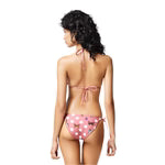 Versace Butterfly Dot Triangle Bikini Top in Pink