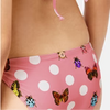 Versace Butterfly Dot Triangle Bikini Top in Pink