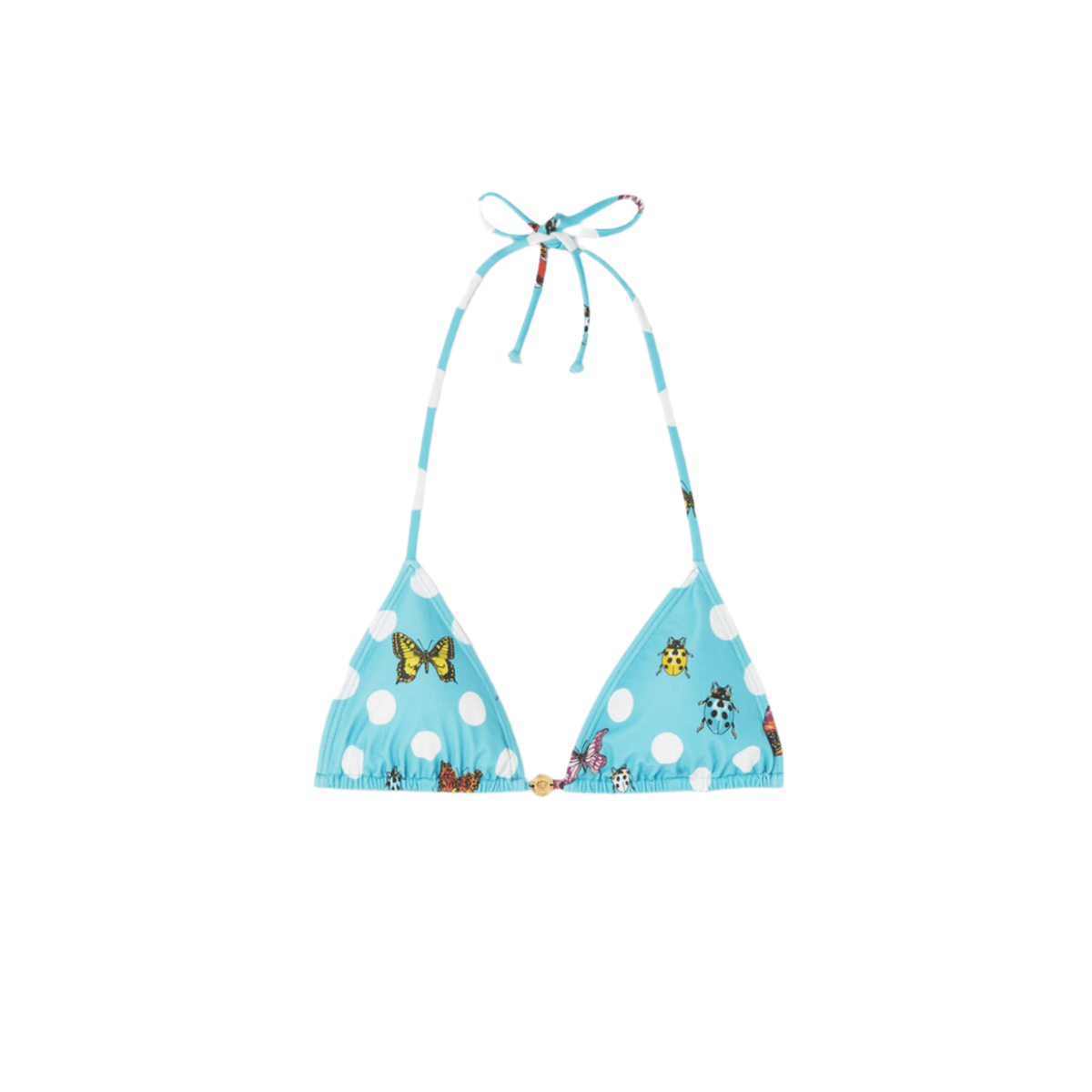Versace Dua Lipa Butterflies Bikini Bottoms In Blue