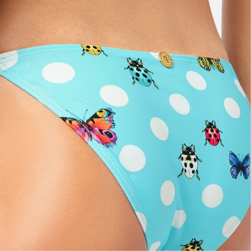 Versace Dua Lipa Butterflies Bikini Bottoms In Blue