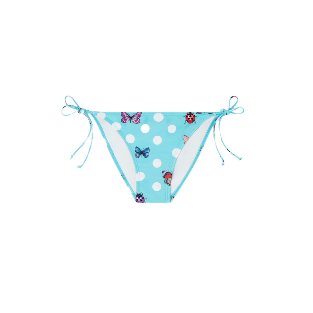 Versace Dua Lipa Butterflies Bikini Bottoms In Blue