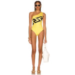 Versace Maxi Grace One Piece Swimsuit in Yellow