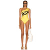 Versace Maxi Grace One Piece Swimsuit in Yellow
