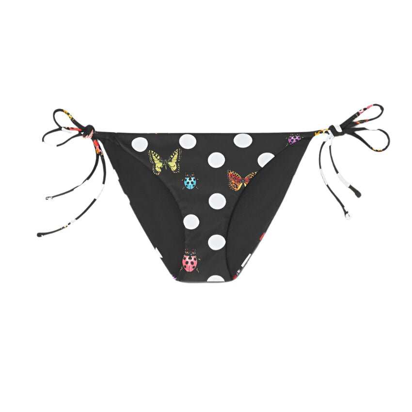 Versace Women's Dot Ladybug Triangle Bikini in Black